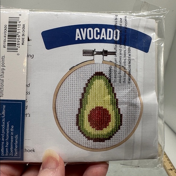 Leisure Arts Mini Maker Cross Stitch Kit with Avocado Design - Picture 5 of 5